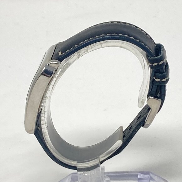 Coach Watch Women 29mm Silver Tone Swiss Made Black Leather New Battery 8.25" - Picture 5 of 15